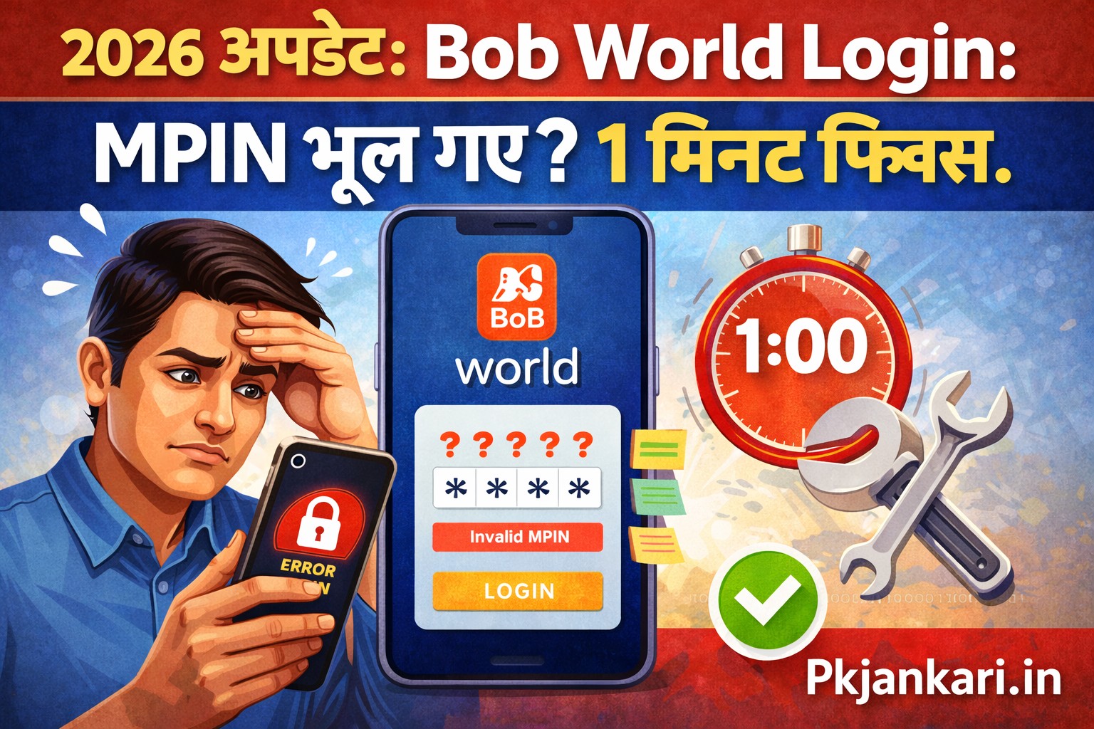 2026 अपडेट: Bob World Login: MPIN भूल गए? 1 मिनट फिक्स।