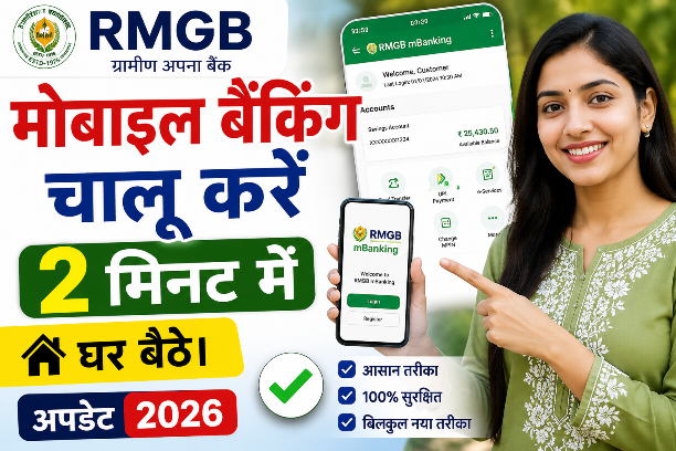 RMGB मोबाइल बैंकिंग चालू करें 2 मिनट में घर बैठे। अपडेट 2026